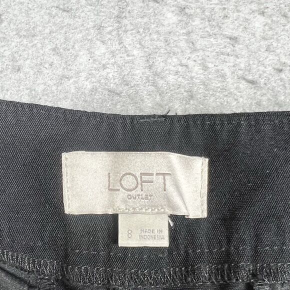 Loft Pants Womens Size 8 Black Skinny Rayon Blended Pockets Business Pockets - Picture 9 of 12
